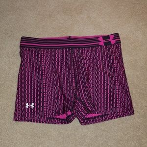 Women's Pink Under Armour Compression Shorts